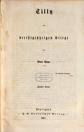 Tilly im dreißigjährigen Kriege, 2