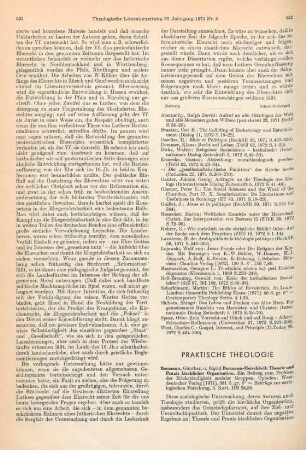 632-635 [Rezension] Bormann, Günther, Theorie und Praxis kirchlicher Organisation