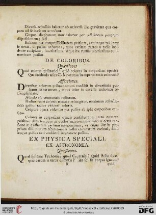 Ex physica speciali