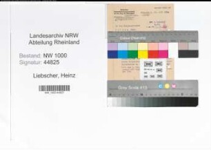 Entnazifizierung Heinz Liebscher, geb. 31.08.1909 ()