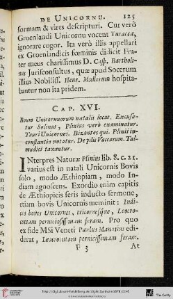 Cap. XVI. Boves Unicornes