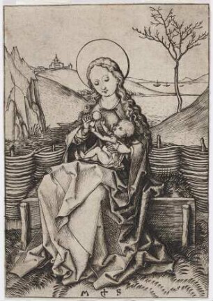 Die Madonna auf der Rasenbank