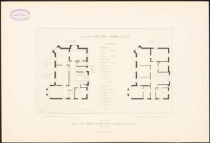 Villa des Geheimrat Otto, Braunschweig: Grundriss EG, 1. OG (aus: Öffentliche und Privatgebäude, 1887)