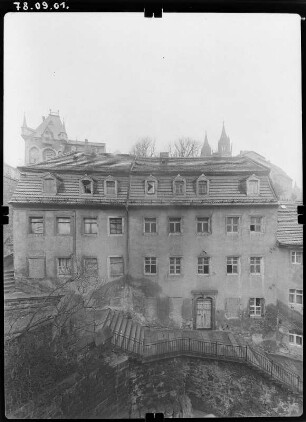 Meißen-Altstadt, Schloßstufen. Wohnhaus. Eingangsfront