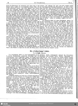 Die "Vorbereitungs"-Lehre