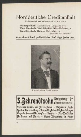 1. Kapellmeister Paul Frommer