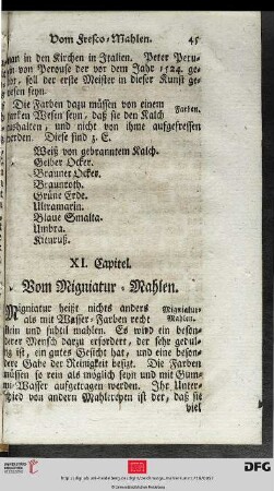XI. Kapitel: Vom Migniatur-Mahlen