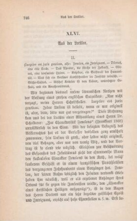 746-758 Aus der Lectüre : II.