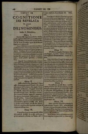 Caput VII. De Cognitione Dei Revelata Et primo De Dei Nominibus.