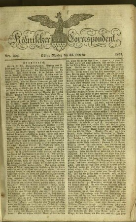 Kölnischer Correspondent. 1830-1832