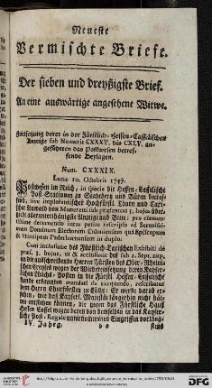Der sieben und dreyßigste Brief