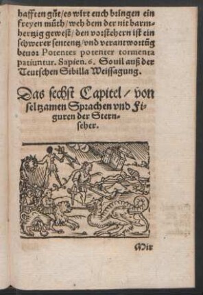 Das sechst Capitel/ von seltsamen Sprachen und Figuren der Sternseher.