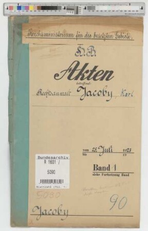Jacoby, Karl, geb. 29.9.1887, Rechtsanwalt, juristischer Hilfsarbeiter