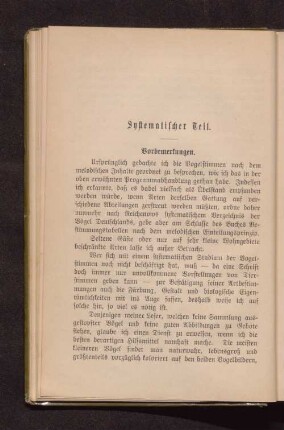 Systematischer Teil.