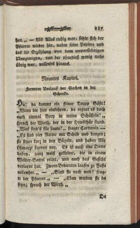 Neuntes Kapitel. Fernerer Verlauf der Sachen in der Schenke