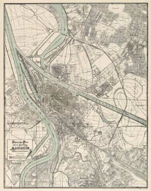 Uebersichts-Plan über die Gemarkung Mannheim, bearbeitet auf dem Tiefbauamt
