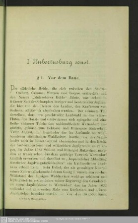 I. Hubertusburg sonst