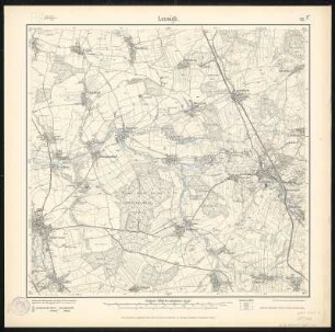 Meßtischblatt 43 : Lausigk, 1912 : Lausigk. - Aufgen. 1906, hrsg. 1908, einz. Nachtr. 1912. - 1:25000. - Leipzig, 1912. - 1 Kt.