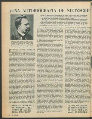 ¿Una autobiografía de Nietzsche?