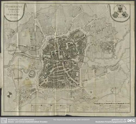 Geometrischer Grundriss der Reichs-Stadt Nürnberg. Anno 1793