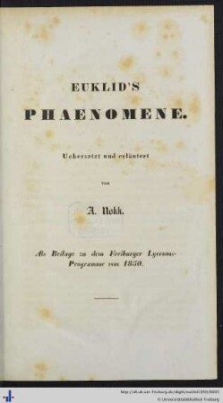 Euklid's Phaenomene