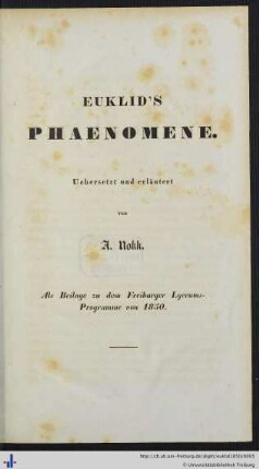 Euklid's Phaenomene
