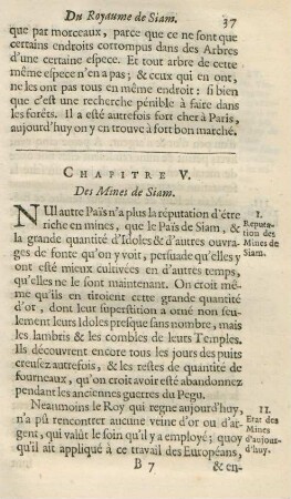 Chapitre V. De mines de Siam