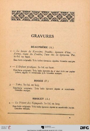Gravures (Nr. 1-65)