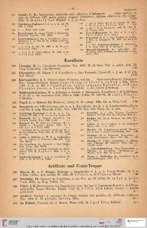 Artillerie und Genie-Truppe (Nr. 226-247)