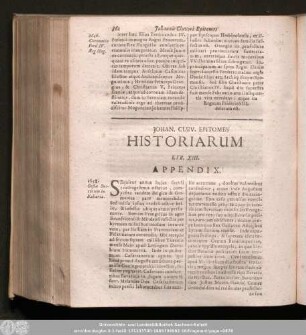 Iohan. Cluv. Epitomes Historiarum Lib. XIII.