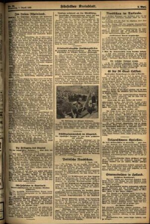 Zweite Ausgabe vom Donnerstag, den 07. August 1930.