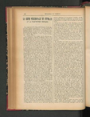La Chine Méridionale et Centrale. Et la Pénétration Francaise.