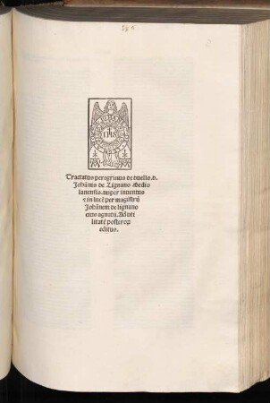 Tractatus peregrinus de duello Johannis de Lignano