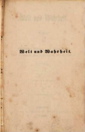 Welt und Wahrheit : Roman von Mathilde Raven, geb. Beckmann. 3