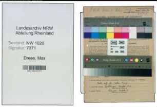 Entnazifizierung Max Drees , geb. 24.05.1889 (Fabrikant)
