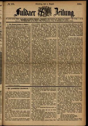 Ausgabe vom Dienstag, den 04. August 1885.