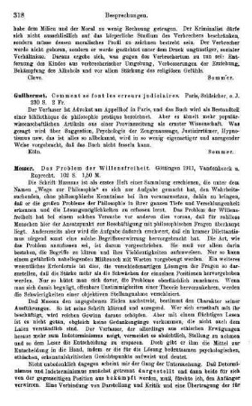 318-319, Messer. Das Problem der Willensfreiheit. 1911