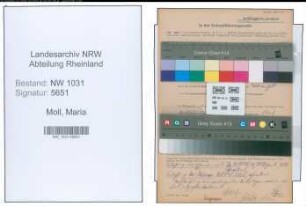 Entnazifizierung Maria Moll , geb. 20.10.1893 ()