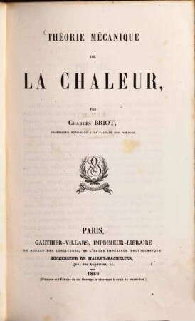 Théorie mécanique de la chaleur