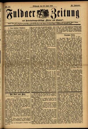 Ausgabe vom Mittwoch, den 26. Juni 1895.