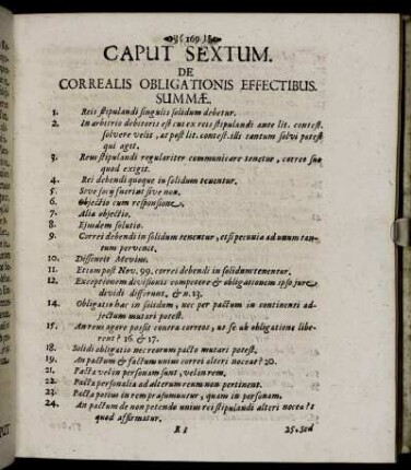 Caput Sextum. De Correalis Obligationis Effectibus.