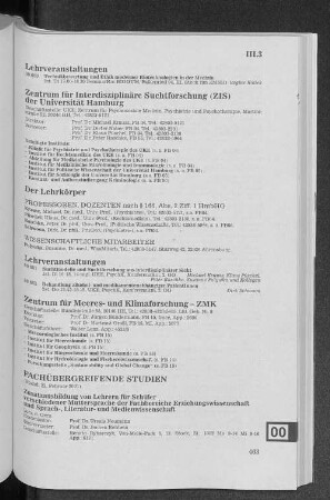 III.4 Fachübergreifende Studien