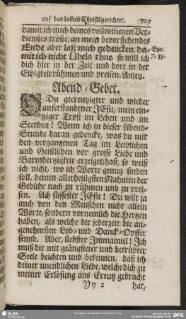 Abend-Gebet