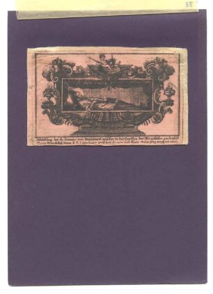 Darstellung des heilligen Johannes von Nepomuk (kleines Andachtsbild)