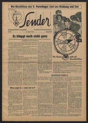 Betriebszeitung 'WF-Sender', Nr.28/1958 (8. August 1958)
