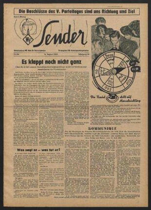 Betriebszeitung 'WF-Sender', Nr.28/1958 (8. August 1958)