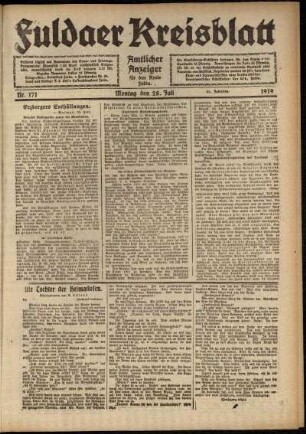 Ausgabe vom Montag, den 28. Juli 1919.