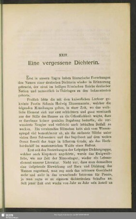 XXIV. Eine vergessene Dichterin