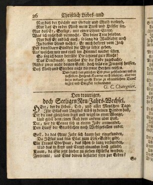 26-28, Den traurigen doch Seeligen Neu-Jahrs-Wechsel