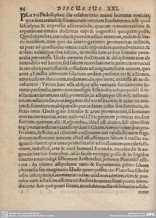 Discursus XXI.